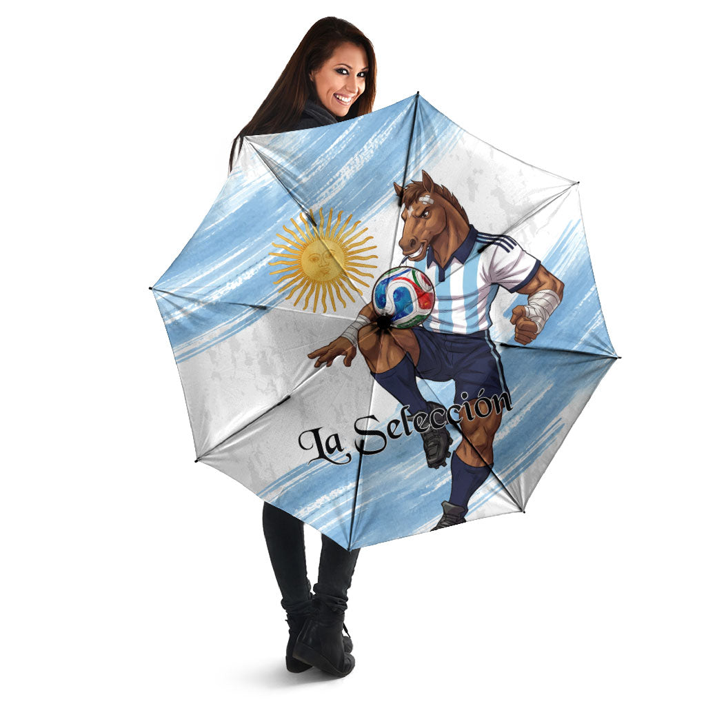 Argentina Football Umbrella La Seleccion Horse - Sun Of May