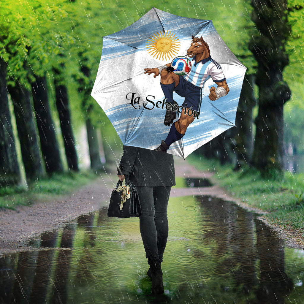 Argentina Football Umbrella La Seleccion Horse - Sun Of May