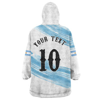 Personalized Argentina Football Wearable Blanket Hoodie La Seleccion Horse - Sun Of May