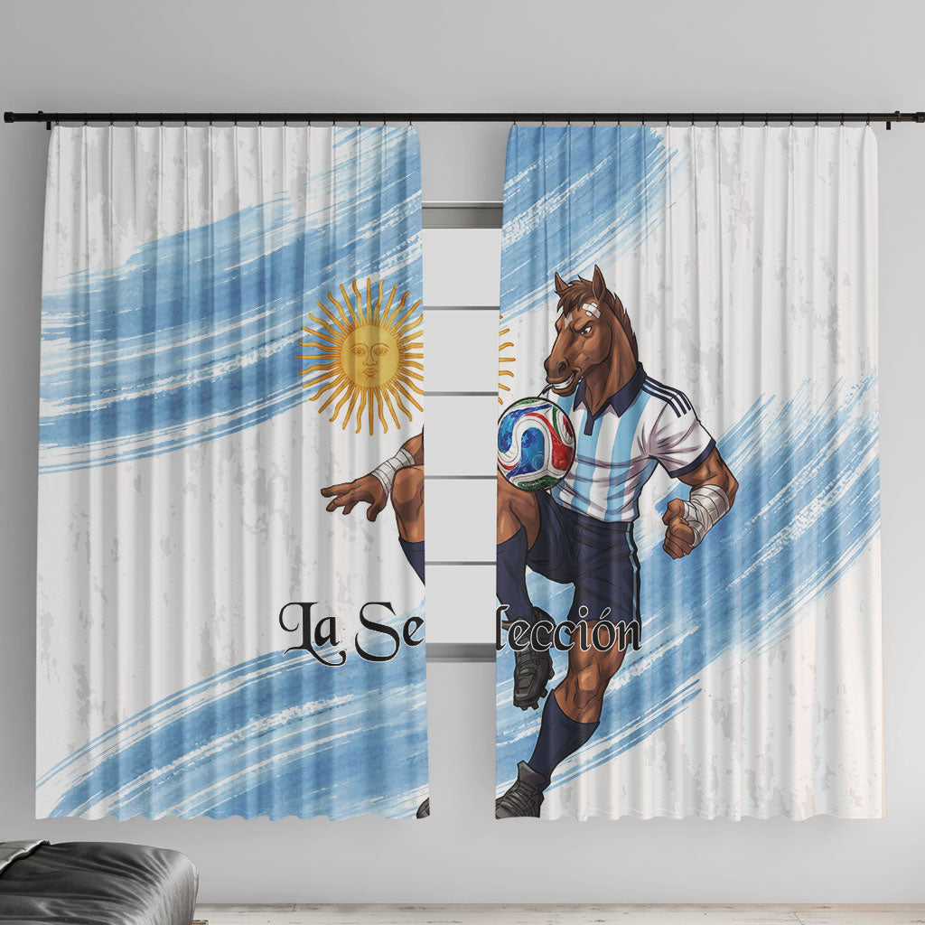 Argentina Football Window Curtain La Seleccion Horse - Sun Of May