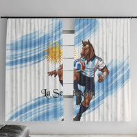 Argentina Football Window Curtain La Seleccion Horse - Sun Of May