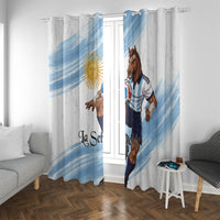 Argentina Football Window Curtain La Seleccion Horse - Sun Of May