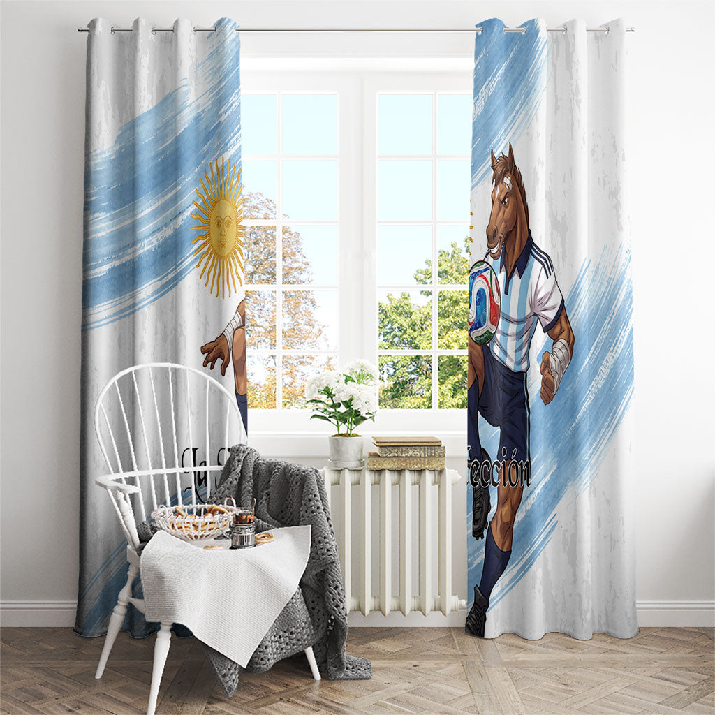Argentina Football Window Curtain La Seleccion Horse - Sun Of May