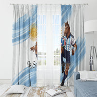 Argentina Football Window Curtain La Seleccion Horse - Sun Of May