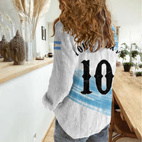 Personalized Argentina Football Women Casual Shirt La Seleccion Horse - Sun Of May