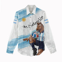 Personalized Argentina Football Women Casual Shirt La Seleccion Horse - Sun Of May