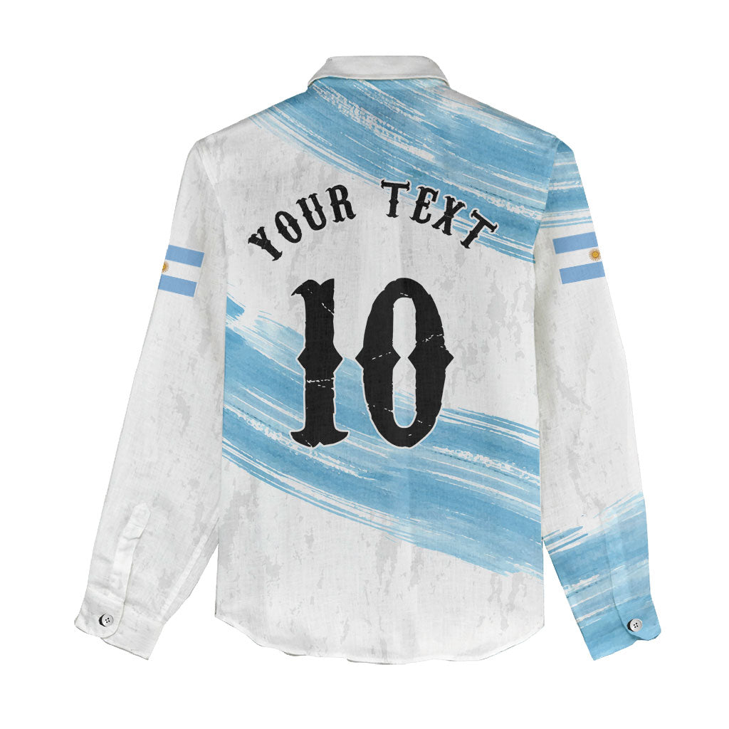 Personalized Argentina Football Women Casual Shirt La Seleccion Horse - Sun Of May