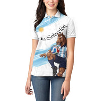 Personalized Argentina Football Women Polo Shirt La Seleccion Horse - Sun Of May