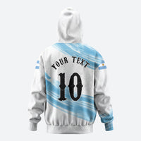 Personalized Argentina Football Zip Hoodie La Seleccion Horse - Sun Of May