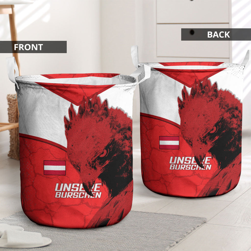 Austria Football Laundry Basket Unsere Burschen Eagle Mascot