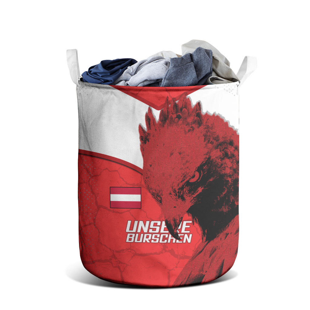 Austria Football Laundry Basket Unsere Burschen Eagle Mascot