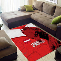 Austria Football Area Rug Unsere Burschen Eagle Mascot