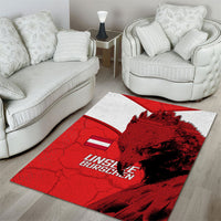 Austria Football Area Rug Unsere Burschen Eagle Mascot