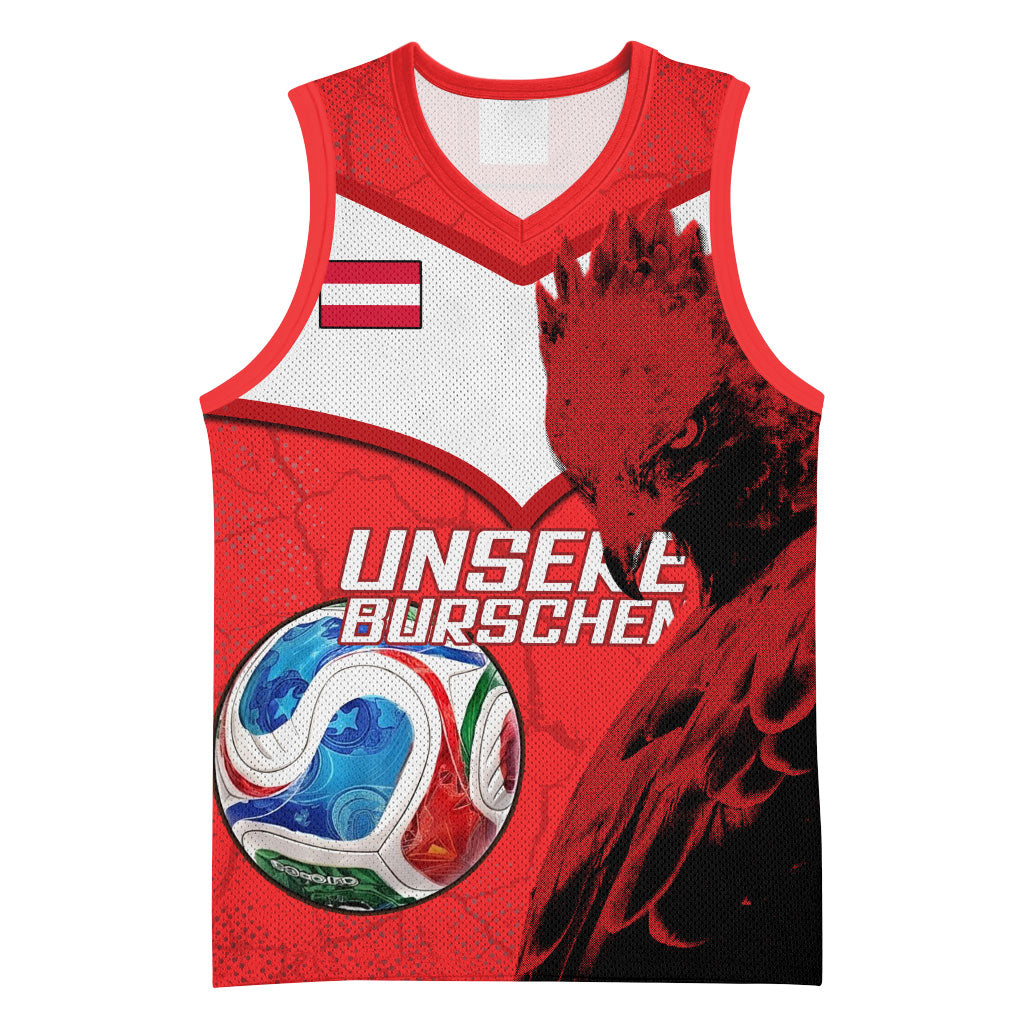 Personalized Austria Football Basketball Jersey Unsere Burschen Eagle Mascot