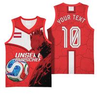 Personalized Austria Football Basketball Jersey Unsere Burschen Eagle Mascot