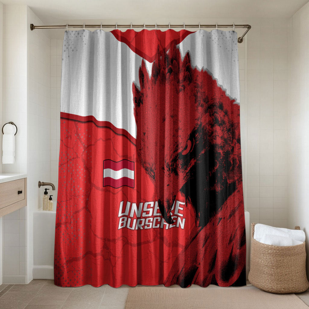 Austria Football Bathroom Set Unsere Burschen Eagle Mascot