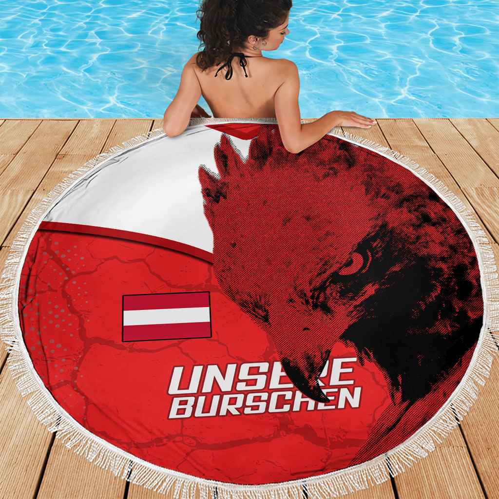 Austria Football Beach Blanket Unsere Burschen Eagle Mascot