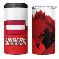 Austria Football 4 in 1 Can Cooler Tumbler Unsere Burschen Eagle Mascot
