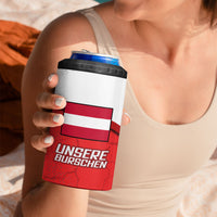 Austria Football 4 in 1 Can Cooler Tumbler Unsere Burschen Eagle Mascot