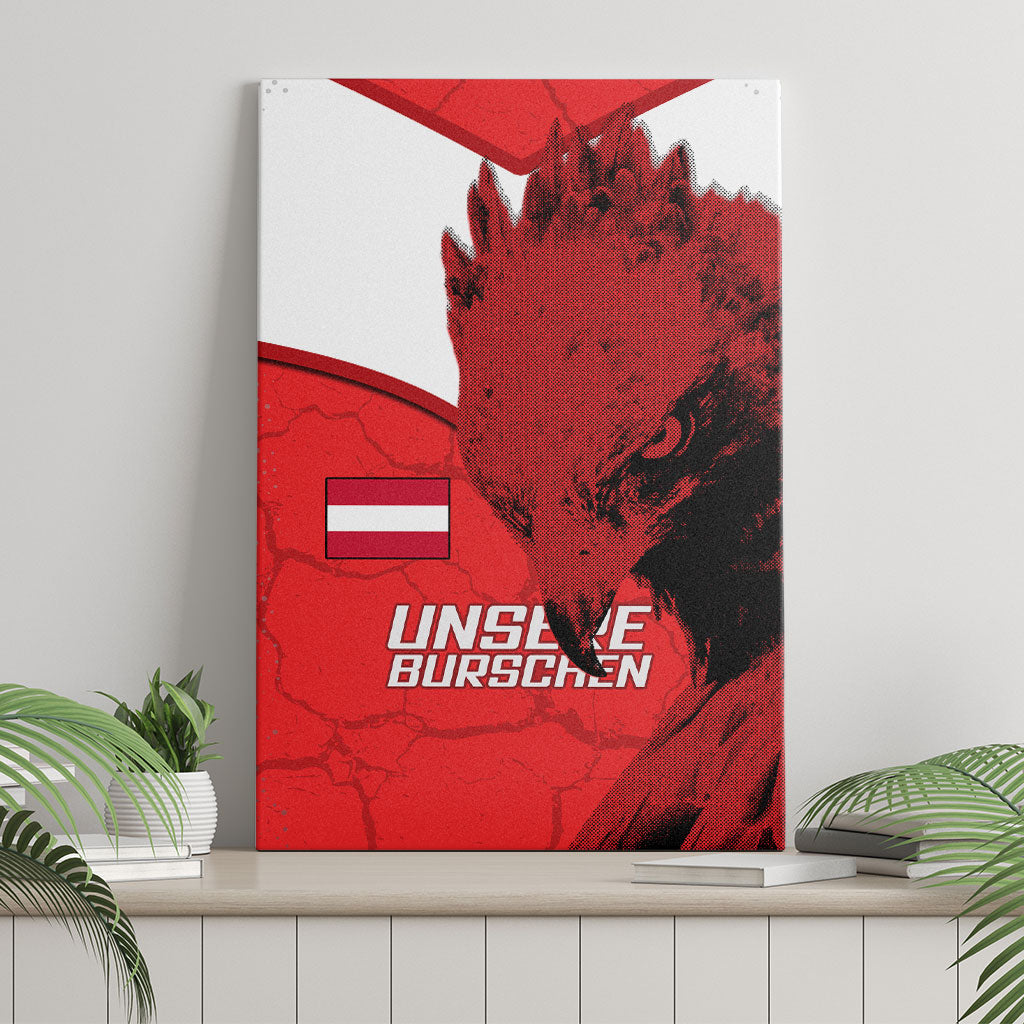 Austria Football Canvas Wall Art Unsere Burschen Eagle Mascot