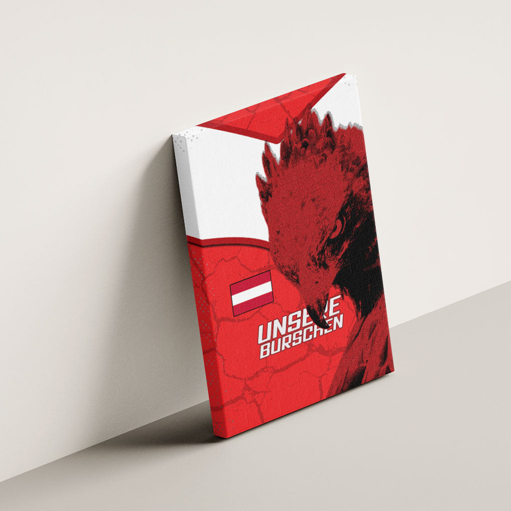 Austria Football Canvas Wall Art Unsere Burschen Eagle Mascot