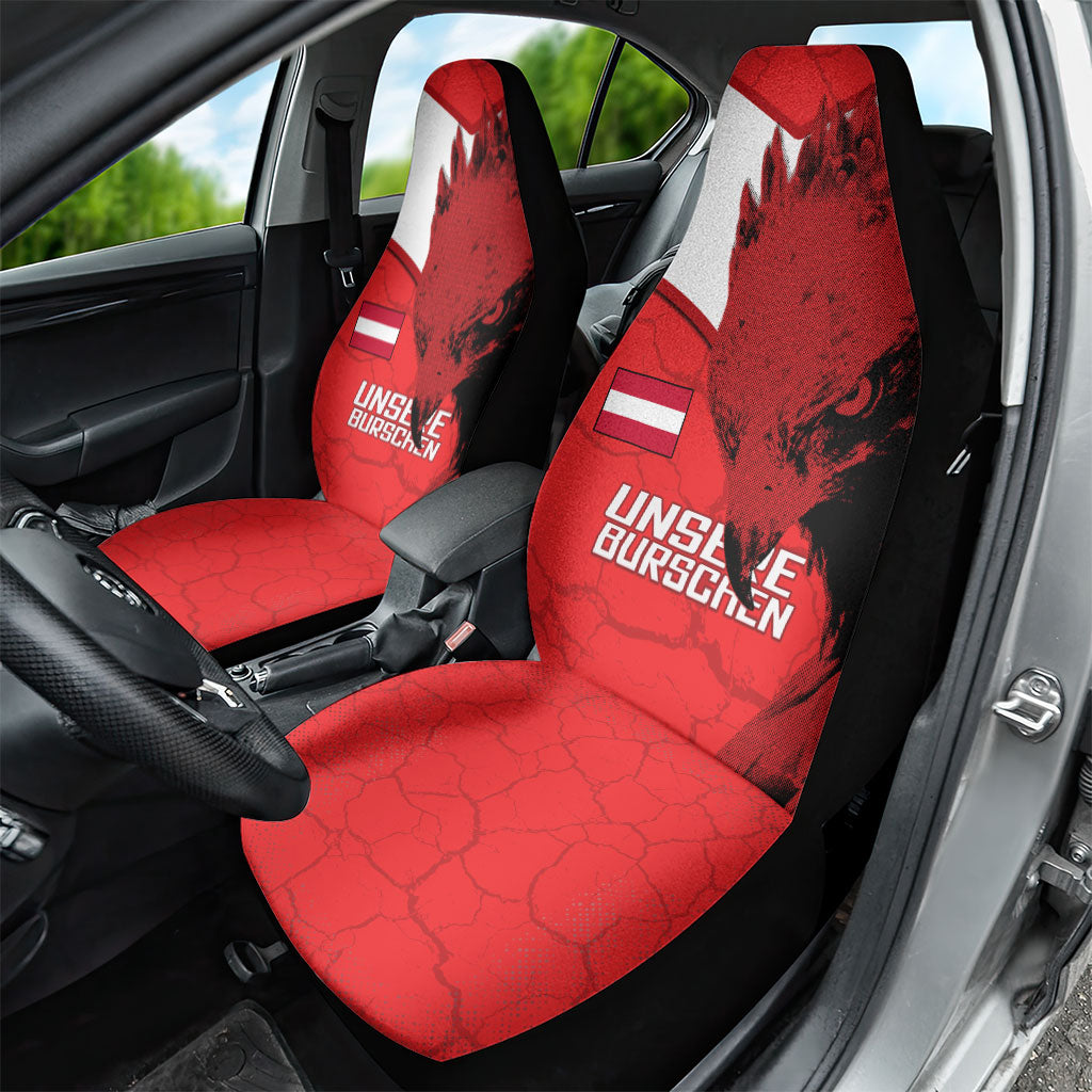 Austria Football Car Seat Cover Unsere Burschen Eagle Mascot