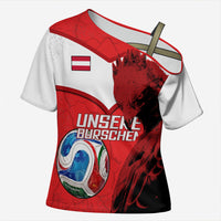 Personalized Austria Football Cross Shoulder Shirt Unsere Burschen Eagle Mascot