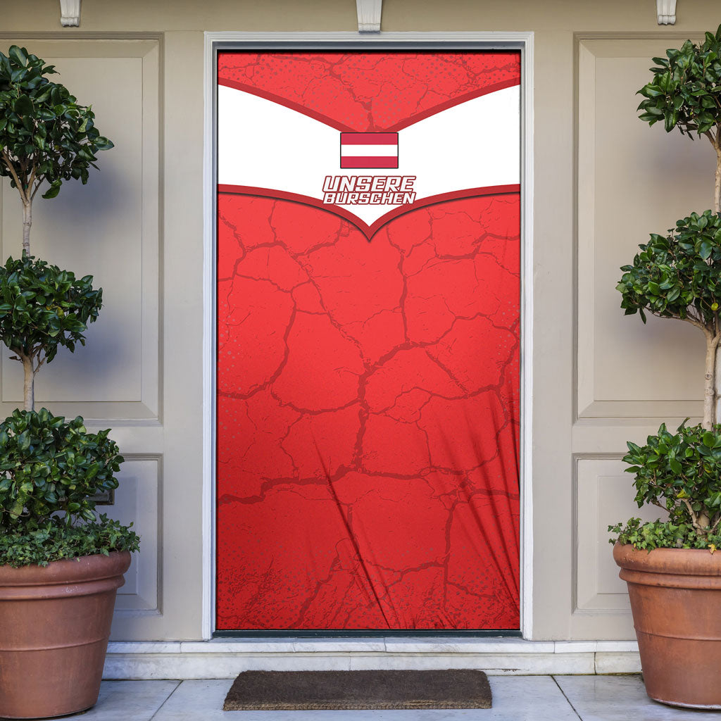 Austria Football Door Cover Unsere Burschen Eagle Mascot