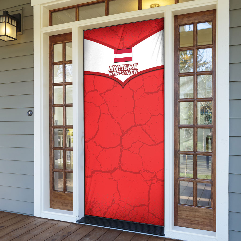 Austria Football Door Cover Unsere Burschen Eagle Mascot