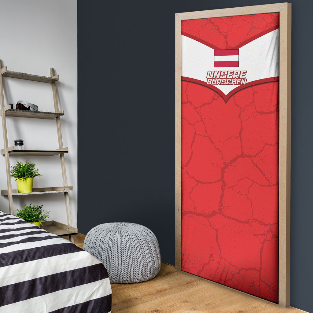 Austria Football Door Cover Unsere Burschen Eagle Mascot