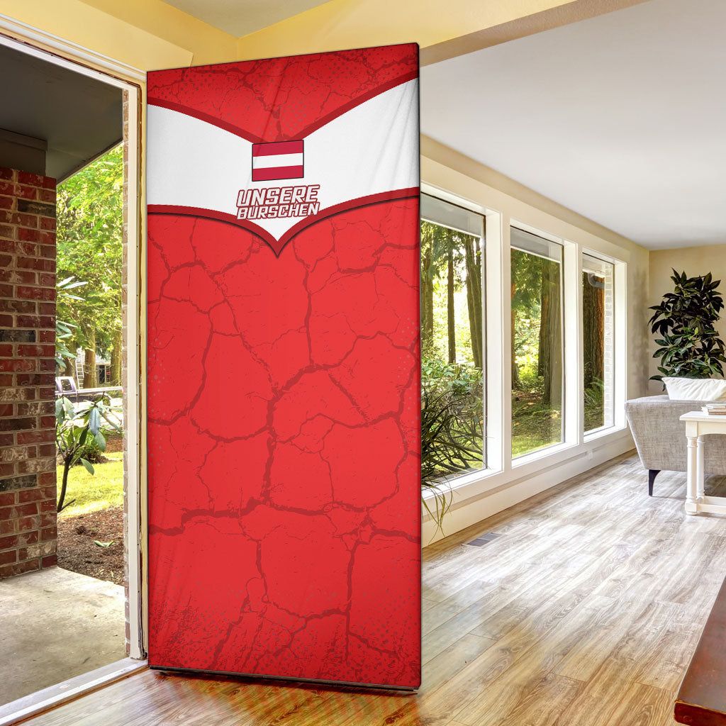 Austria Football Door Cover Unsere Burschen Eagle Mascot