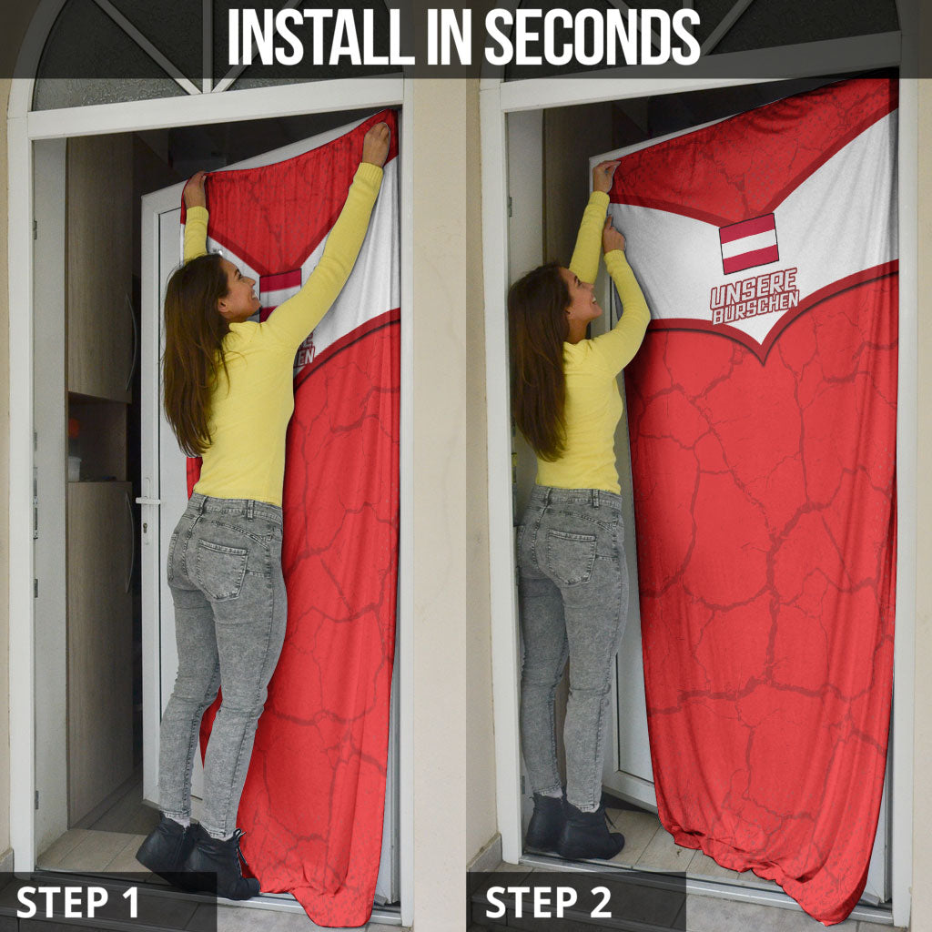 Austria Football Door Cover Unsere Burschen Eagle Mascot