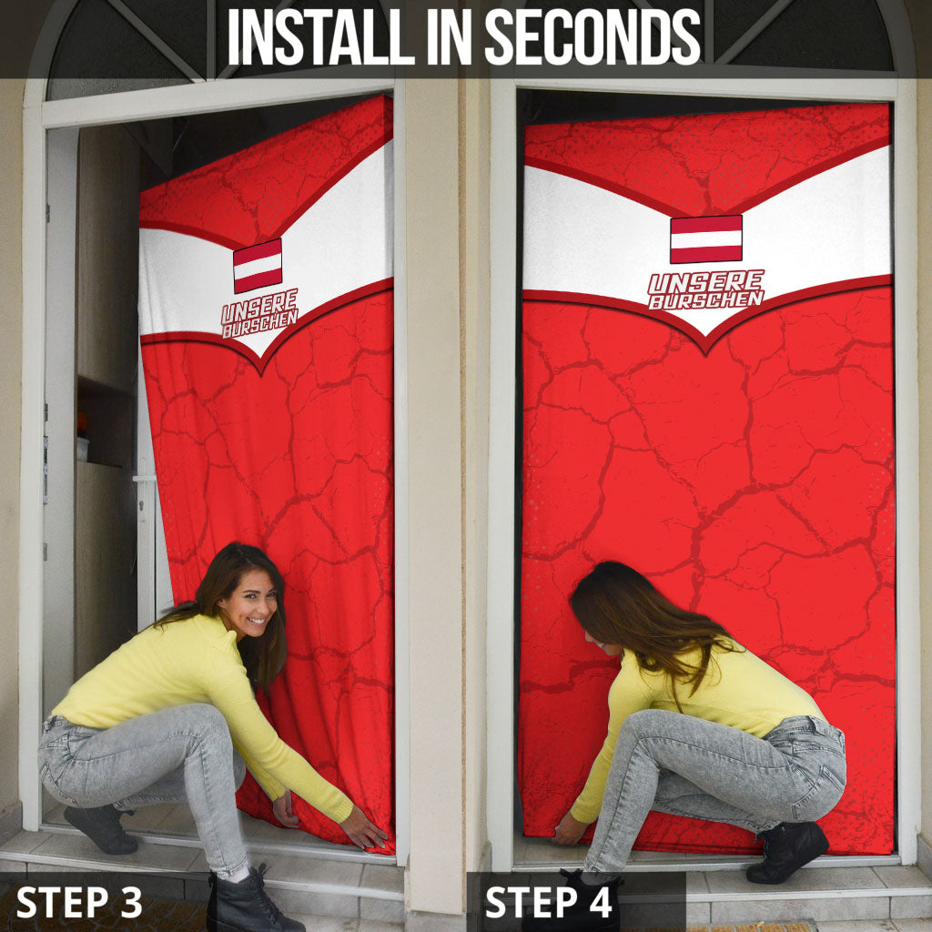Austria Football Door Cover Unsere Burschen Eagle Mascot