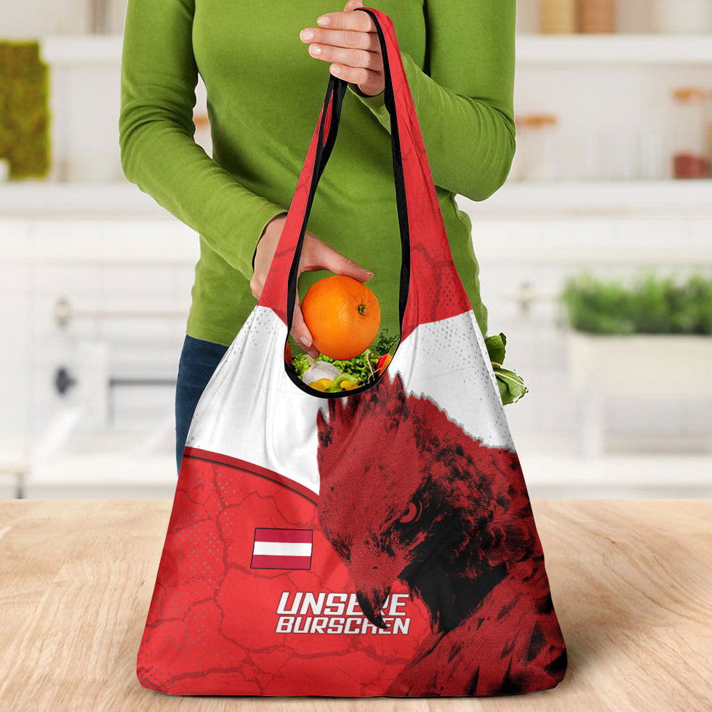 Austria Football Grocery Bag Unsere Burschen Eagle Mascot