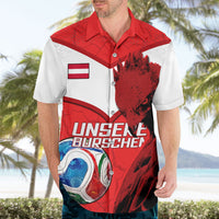 Personalized Austria Football Hawaiian Shirt Unsere Burschen Eagle Mascot