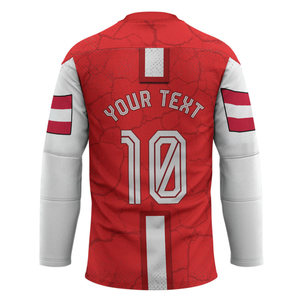 Personalized Austria Football Hockey Jersey Unsere Burschen Eagle Mascot