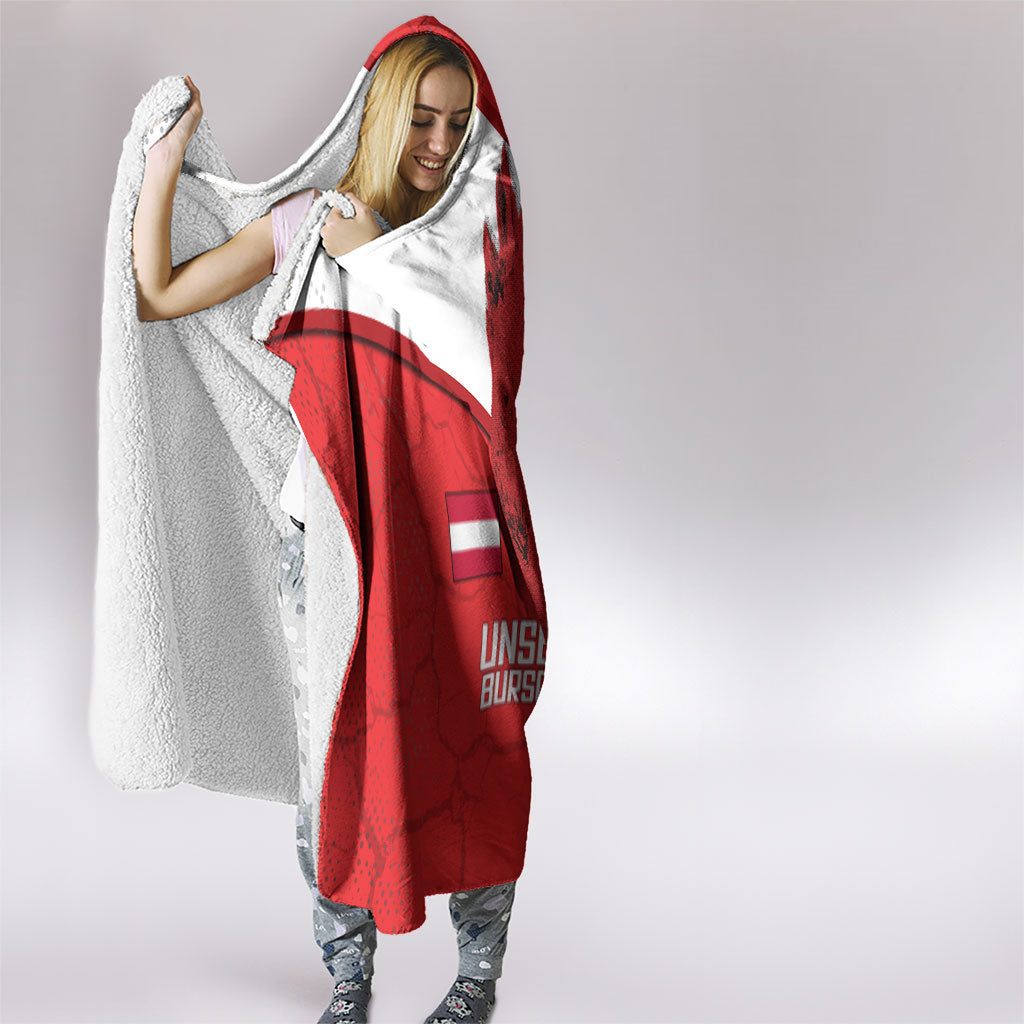 Austria Football Hooded Blanket Unsere Burschen Eagle Mascot