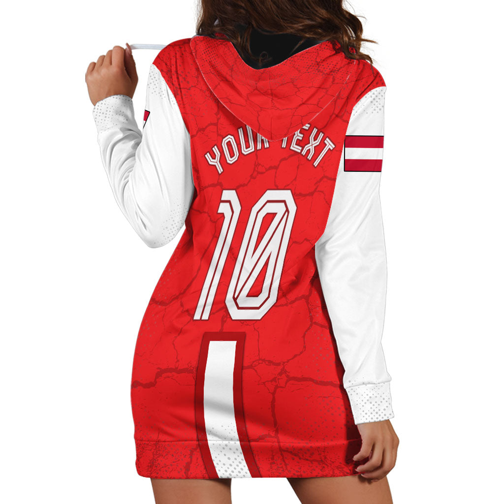 Personalized Austria Football Hoodie Dress Unsere Burschen Eagle Mascot