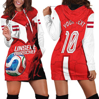 Personalized Austria Football Hoodie Dress Unsere Burschen Eagle Mascot