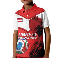 Personalized Austria Football Kid Polo Shirt Unsere Burschen Eagle Mascot