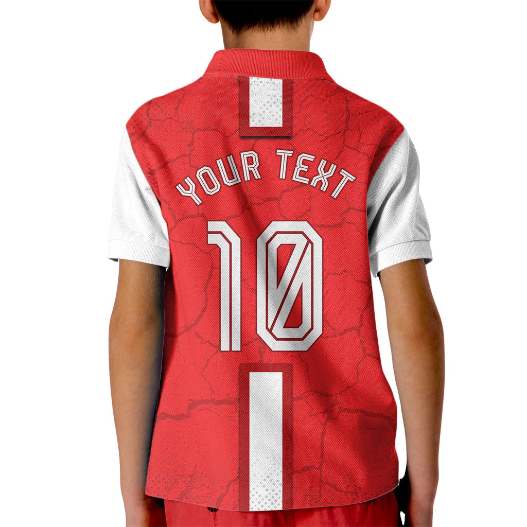 Personalized Austria Football Kid Polo Shirt Unsere Burschen Eagle Mascot