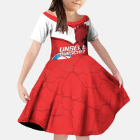 Personalized Austria Football Kid Short Sleeve Dress Unsere Burschen Eagle Mascot