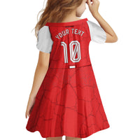 Personalized Austria Football Kid Short Sleeve Dress Unsere Burschen Eagle Mascot