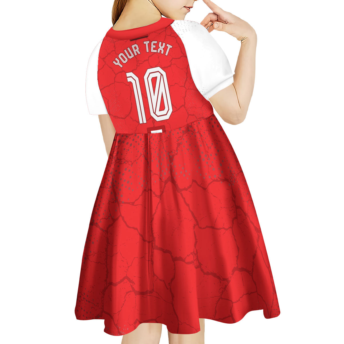 Personalized Austria Football Kid Short Sleeve Dress Unsere Burschen Eagle Mascot