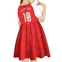 Personalized Austria Football Kid Short Sleeve Dress Unsere Burschen Eagle Mascot