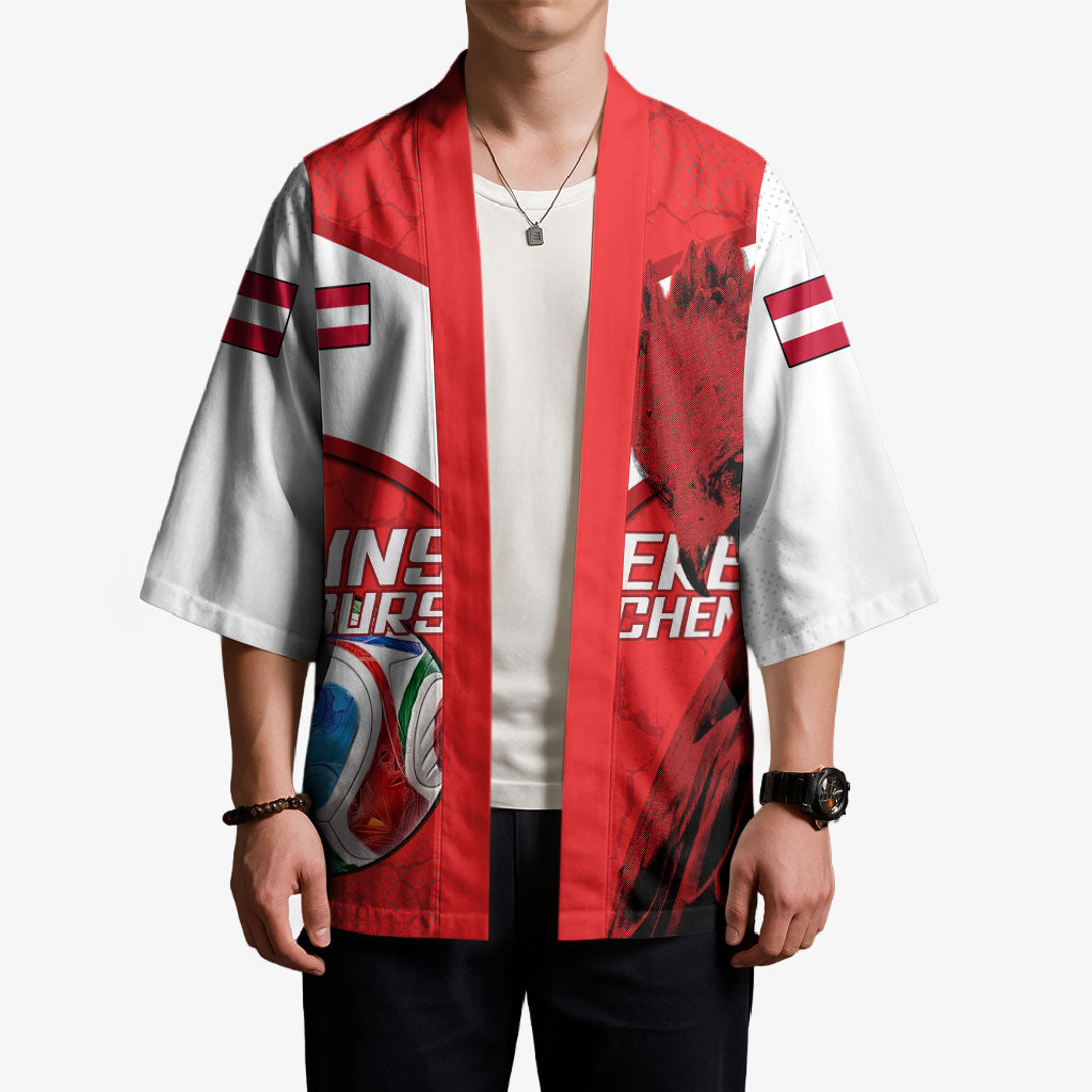 Personalized Austria Football Kimono Unsere Burschen Eagle Mascot