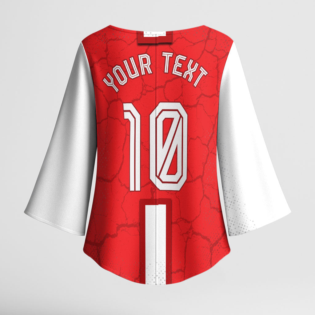 Personalized Austria Football Kimono Sleeve Blouse Unsere Burschen Eagle Mascot