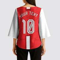 Personalized Austria Football Kimono Sleeve Blouse Unsere Burschen Eagle Mascot