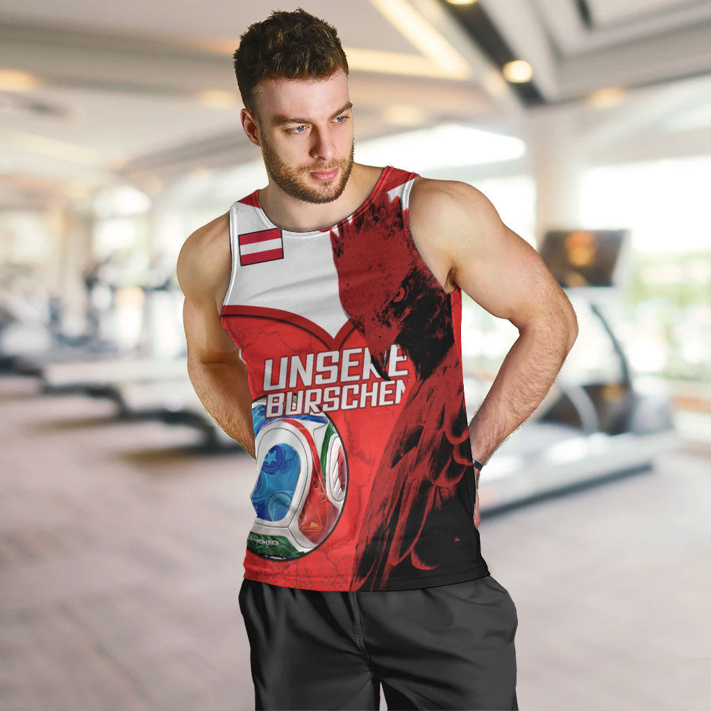 Personalized Austria Football Men Tank Top Unsere Burschen Eagle Mascot
