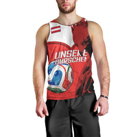 Personalized Austria Football Men Tank Top Unsere Burschen Eagle Mascot